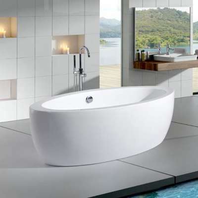 Deep Sitting small Bathtub in White DM-859