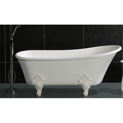 PURE acrylic  solid surface  rectangular  Freestanding Bathtub 6085