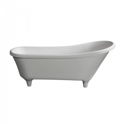 Matt White Solid Surface Bathtub Resin Stone Freestanding Bath Tub