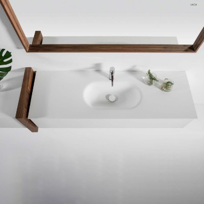 DOMO 1 piece Solid Surface Bathroom Basin